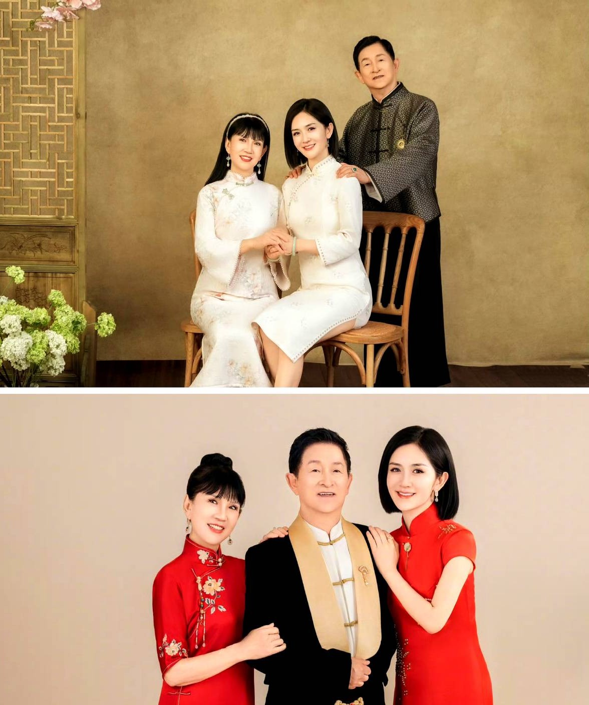 看了谢娜的全家福，心里五味杂陈。本该是父母的金婚纪念，两位老人是绝对的主