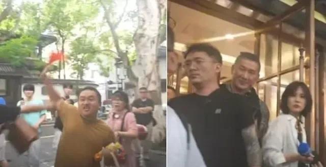 馆长今日乘高铁，从上海到杭州参访，却在西湖遇上大陆民众手举五星红旗，呛馆长“台独