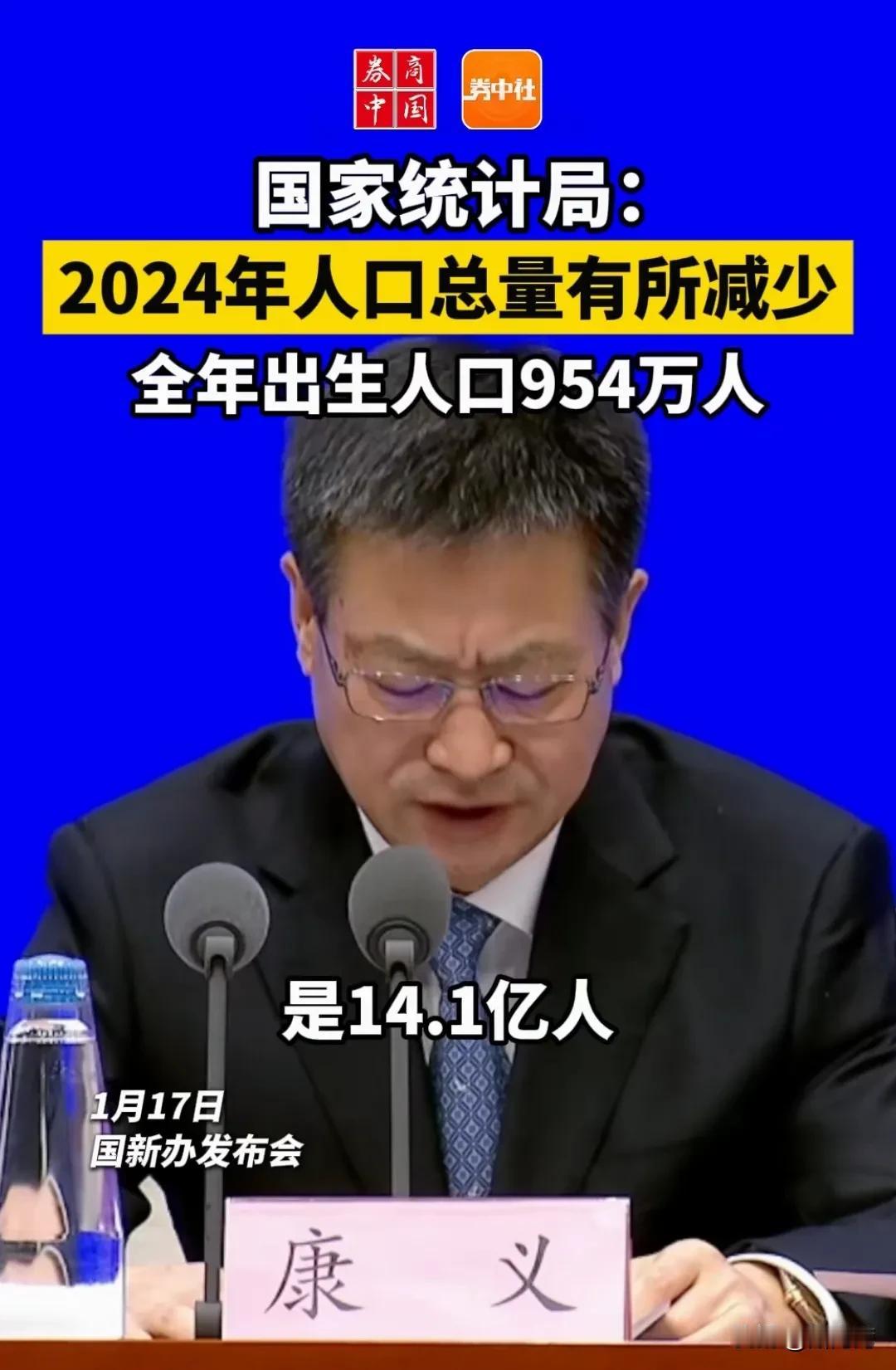 2024年中国总人口为14.1亿人，比2023年末减少了139万人。2024全