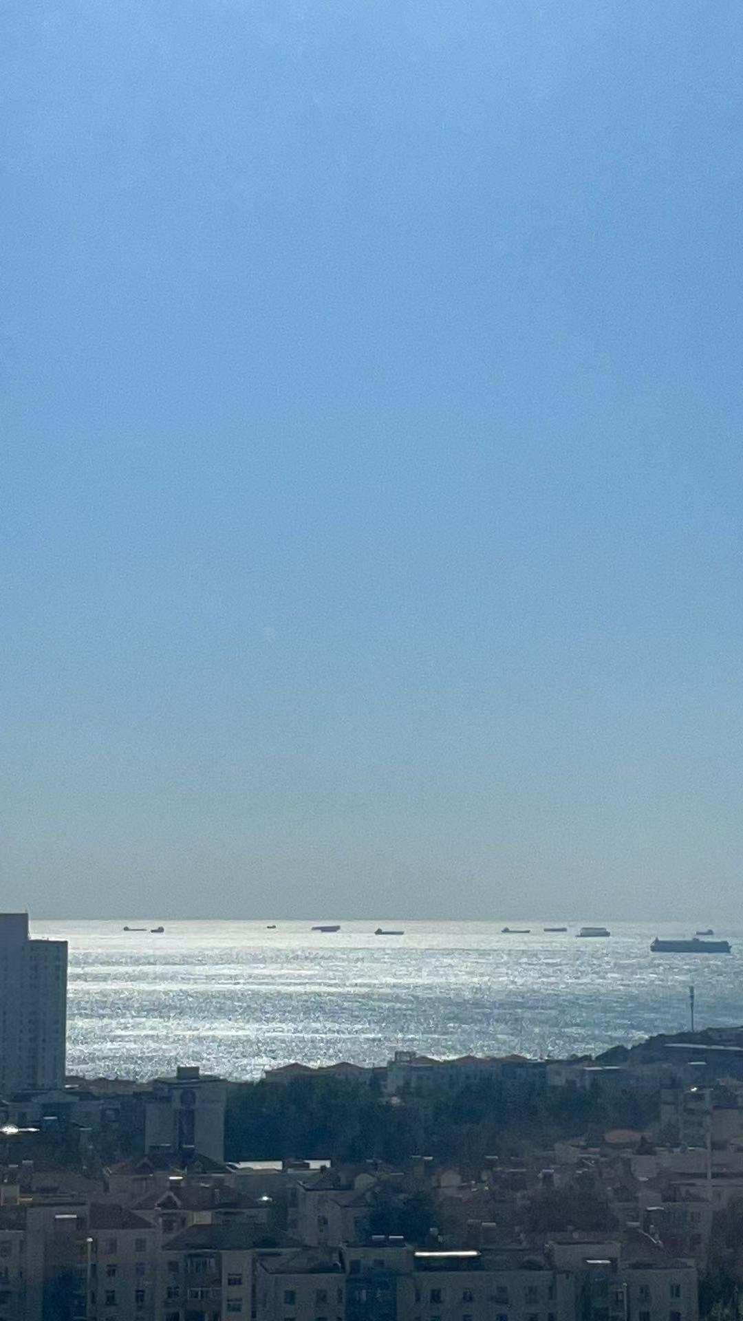 晒晒青岛的城市风光海天一色在此时，青岛美景恋你情