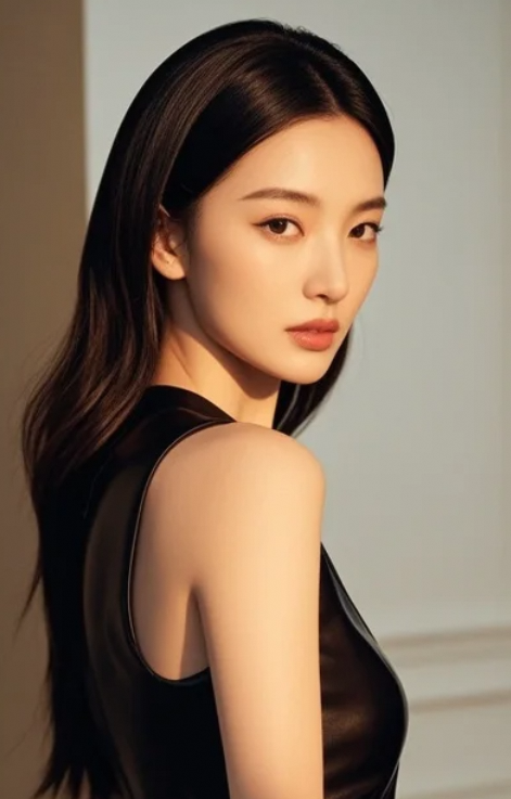 肤白貌美+紧身衣裙，她的身材曲线在光线下美得刚刚好