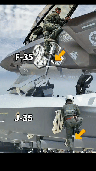 美国有的，我们也必须要有！我们的“歼35”和老美的“F35”一样都有隐藏式登机