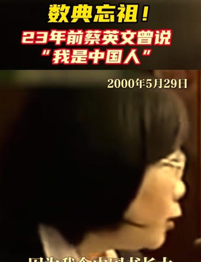 蔡英文罕见发声：“我是台湾人并没有错，我是中国人，因为我是念中国书长大的，受的是