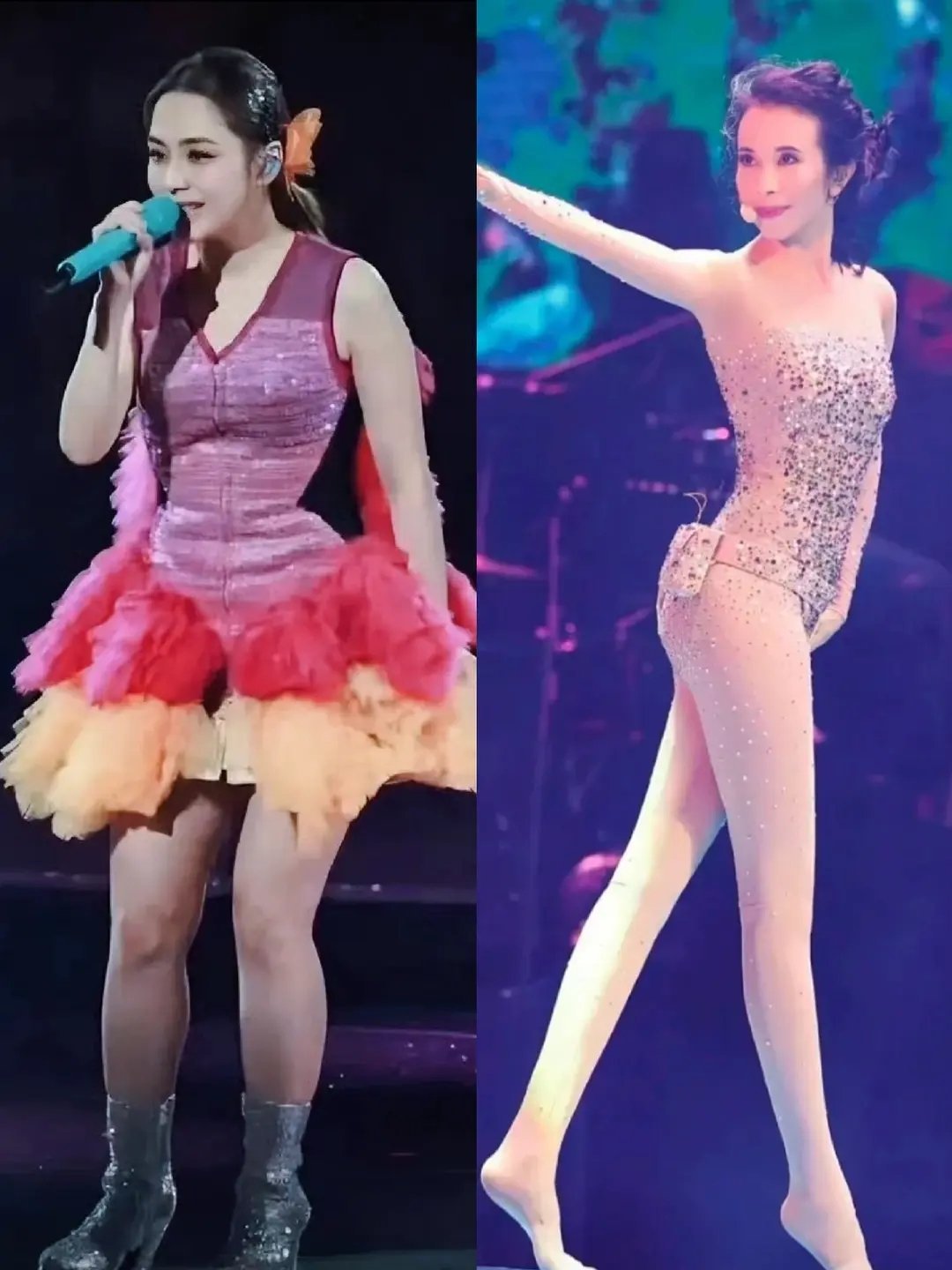 作为女生，这两你会选要脸还是要身材？阿娇脸很完美但身材是短板，莫文蔚长得不算漂亮