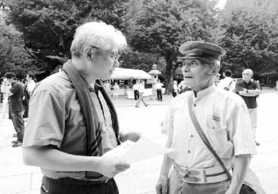 91岁的日本老兵，对着镜头说：如果中日再开战，我还想去。记者追问为什么，他理直气
