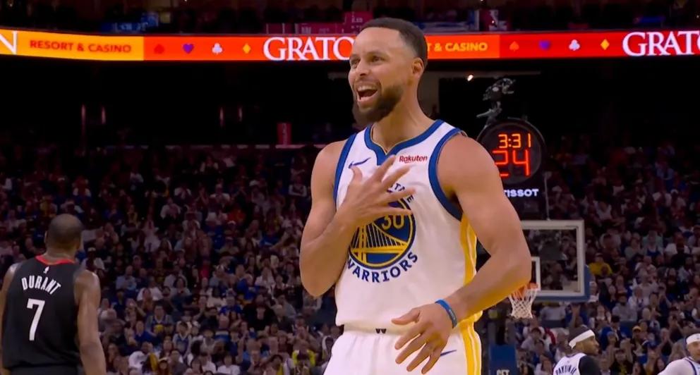 库里：差一点点就绝杀火箭了！！！坦白讲：库里复出100%完美的比赛，整整2个