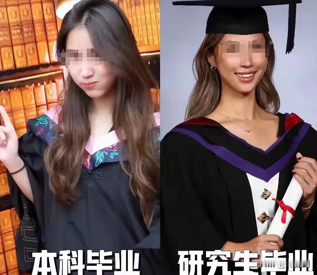 好神奇，外国留学几年，回来后嘴变大了。整个五官都变了，好奇怪。