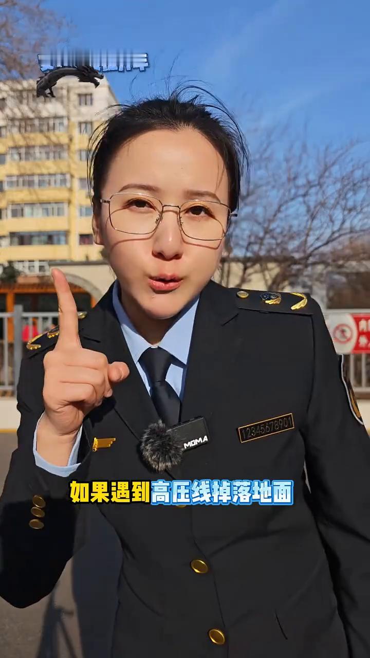 如果遇到高压线掉落地面，千万不要撒腿就跑。电线落地时，电压就会以落地点为圆心向周