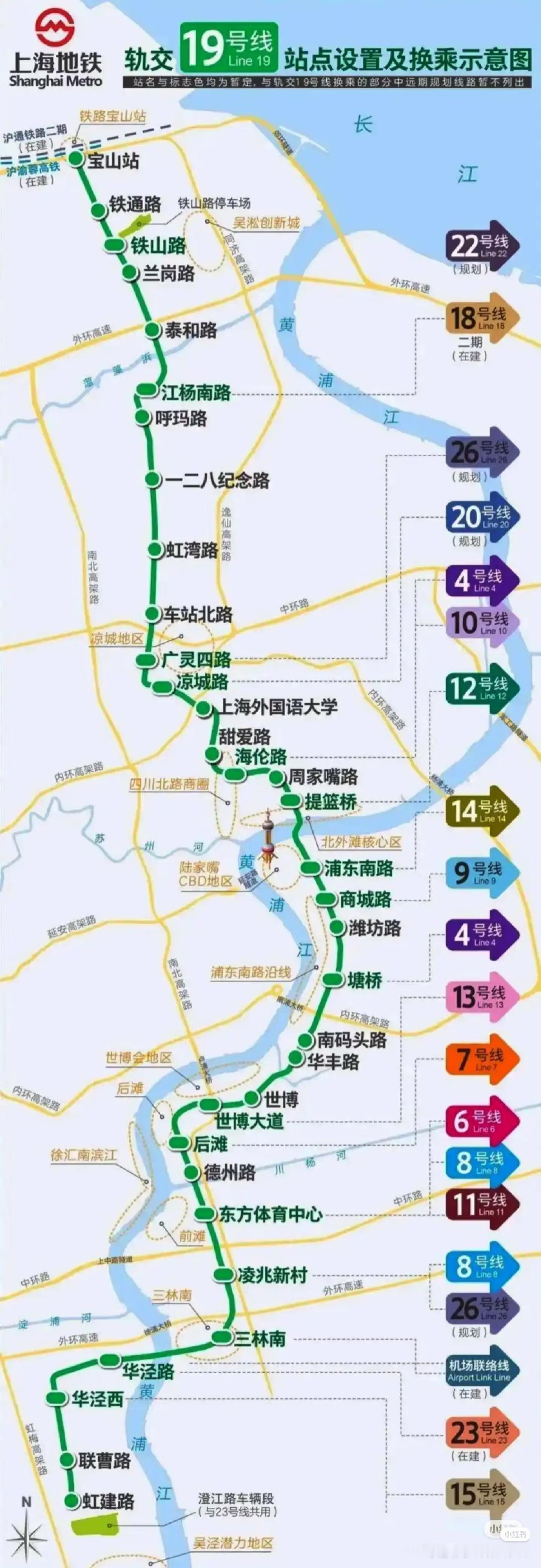 新增一条牛马路线：上海19号线2027年底通车，全线开通时间为2031年底（暂定