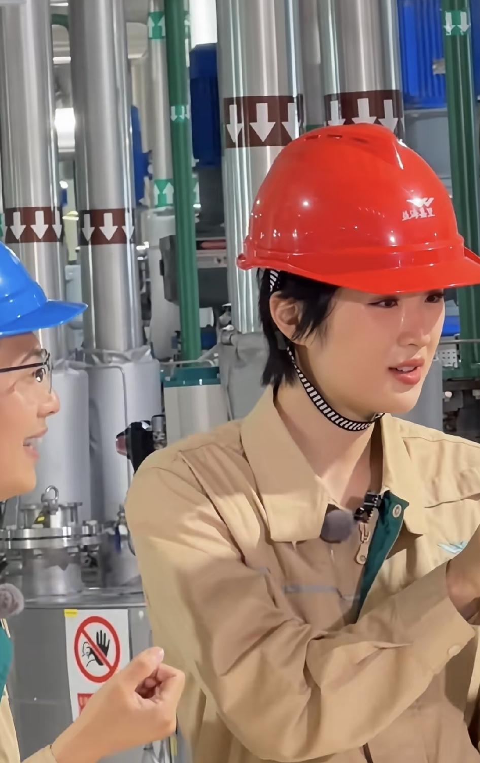 姚安娜作为华为二公主，已经不满足于进厨房进内娱了，这次要进厂了。我记得，她演过