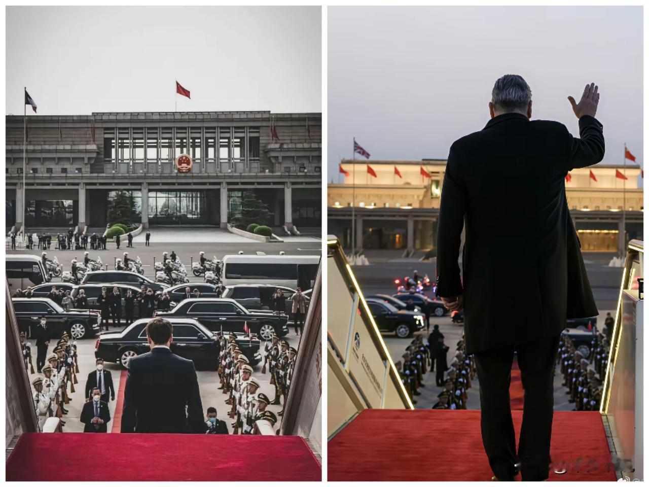 马克龙访华站在玄梯中间拍照，斯塔默访华站在玄梯最高处拍照，按照特朗普的性格他得站