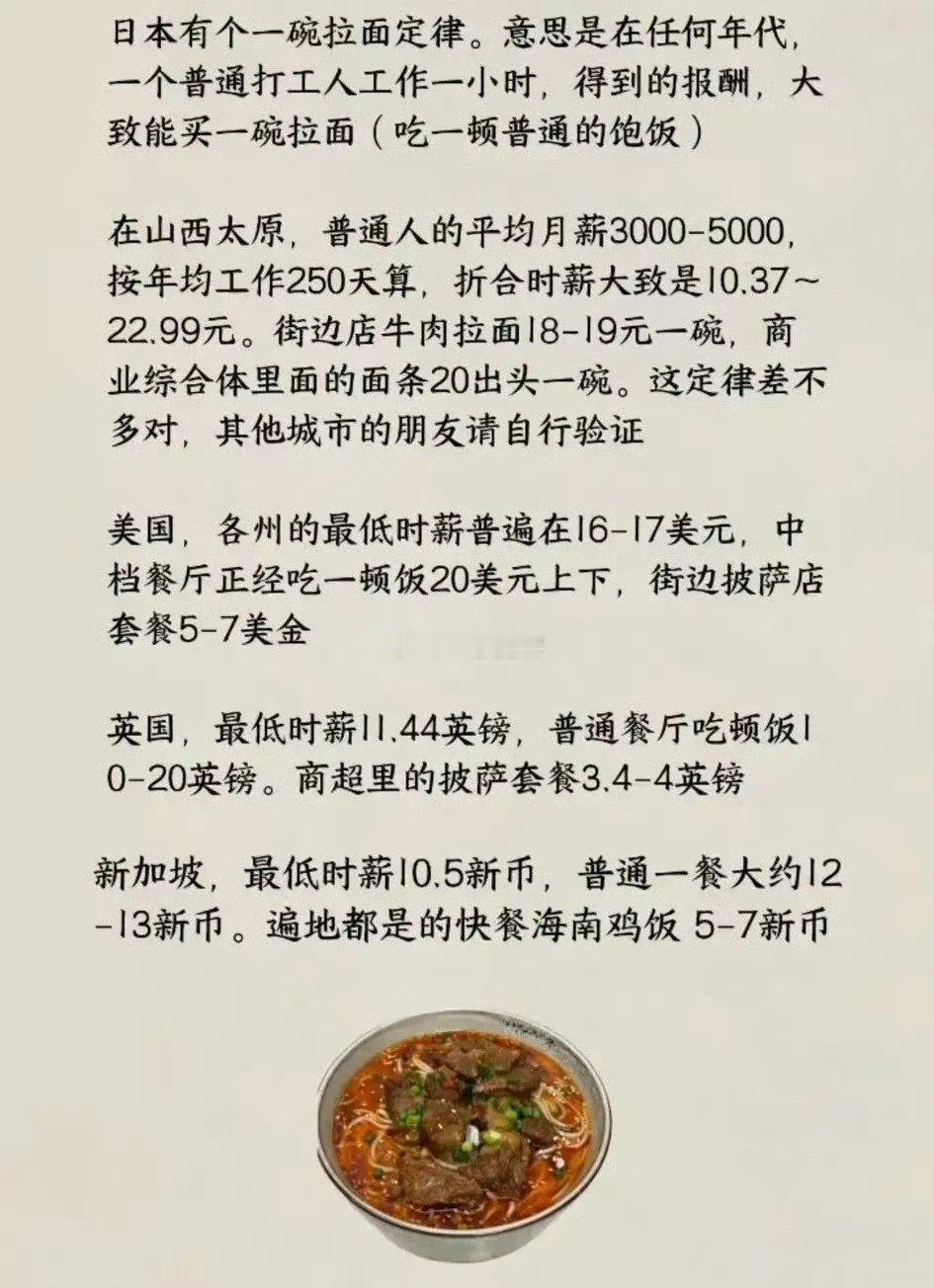 日本有个一碗拉面定律​​​