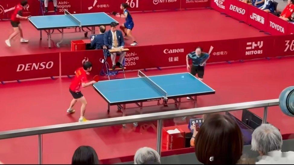 #亚运会乒乓球#名古屋亚运会乒乓球开赛，国乒女团小组赛3‑1逆转中国澳门，世界第一王曼昱首秀失利，伤