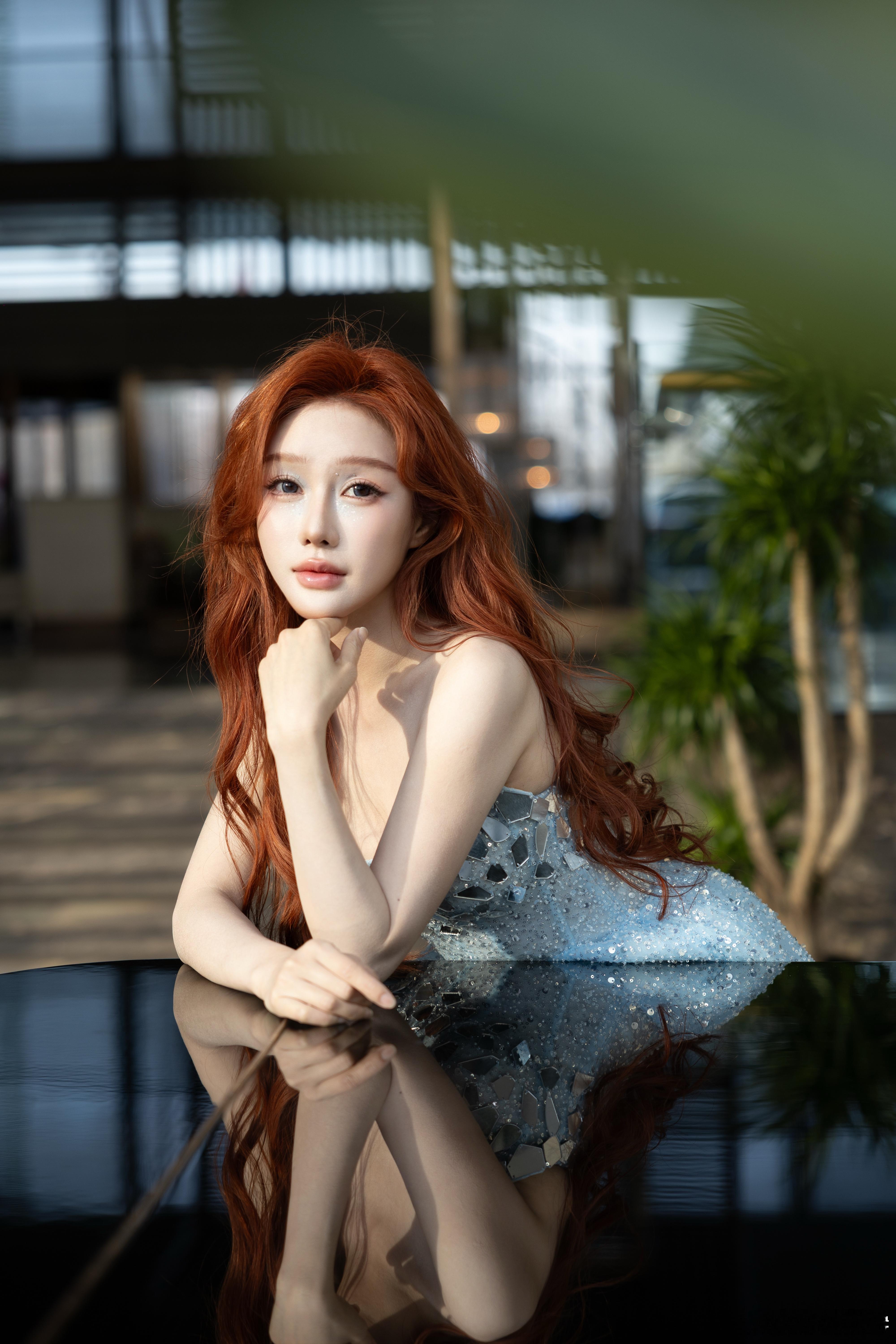 温果希国剧盛典温果希国剧盛典珍珠琉璃妆温果希国剧盛典碧波人鱼妆温果希这次红毯造