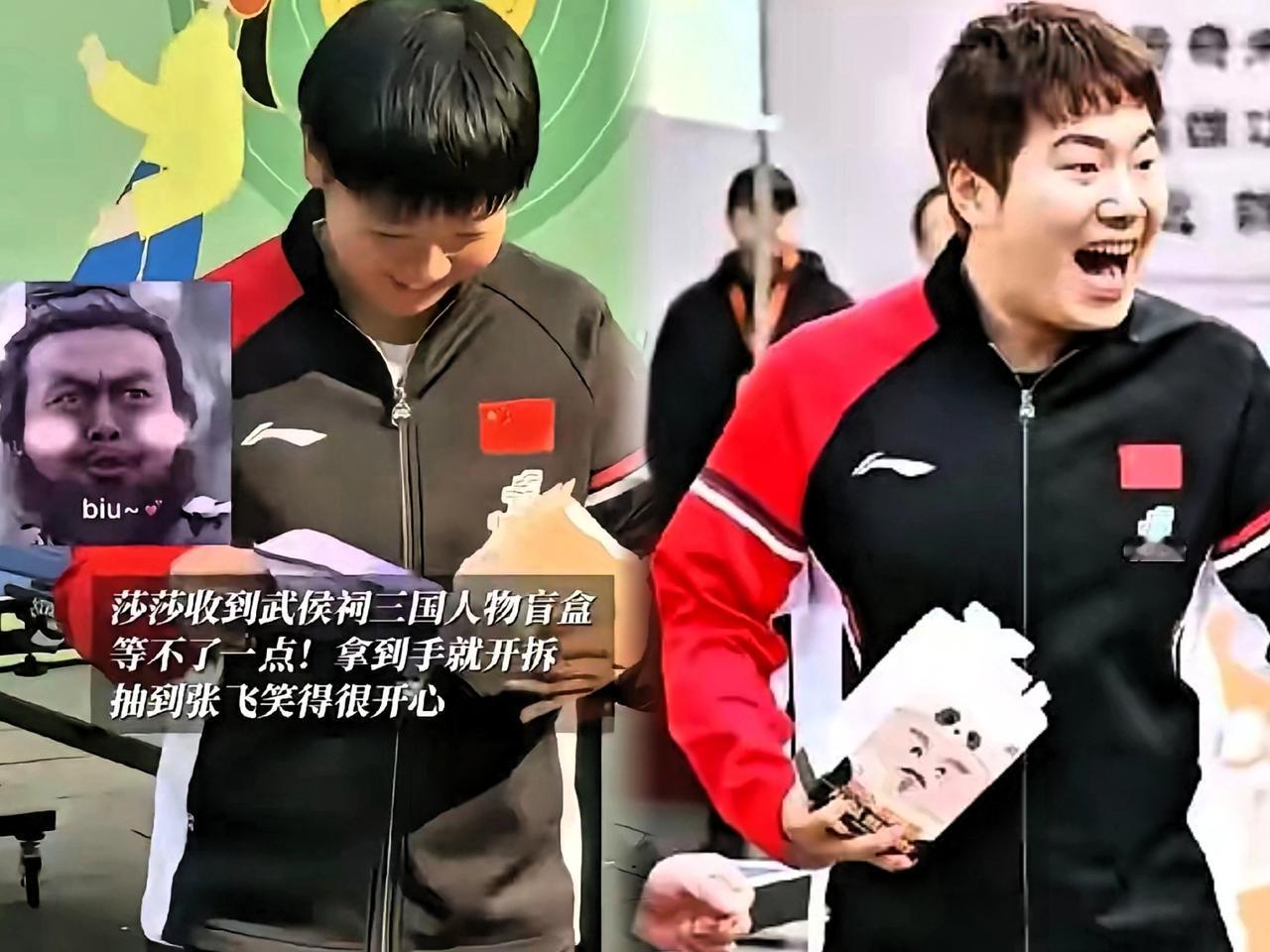 莎莎在活动上玩三国盲盒，一抽就抽中了张飞！打开那瞬间，她眼睛一下子亮了起