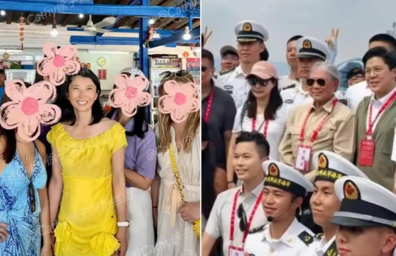 两个豪门长媳，一个带家人去看“山东舰”，一个蒲台岛游艇度假。都是豪门媳妇儿，因为