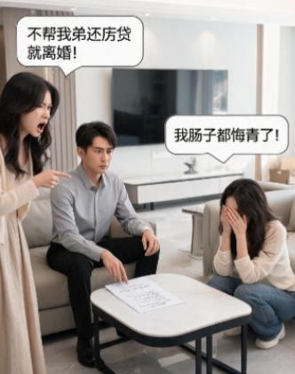 妻子逼丈夫替弟弟还四十万房贷否则就离婚，丈夫冷笑说行离就离，三个月后妻子哭着求复