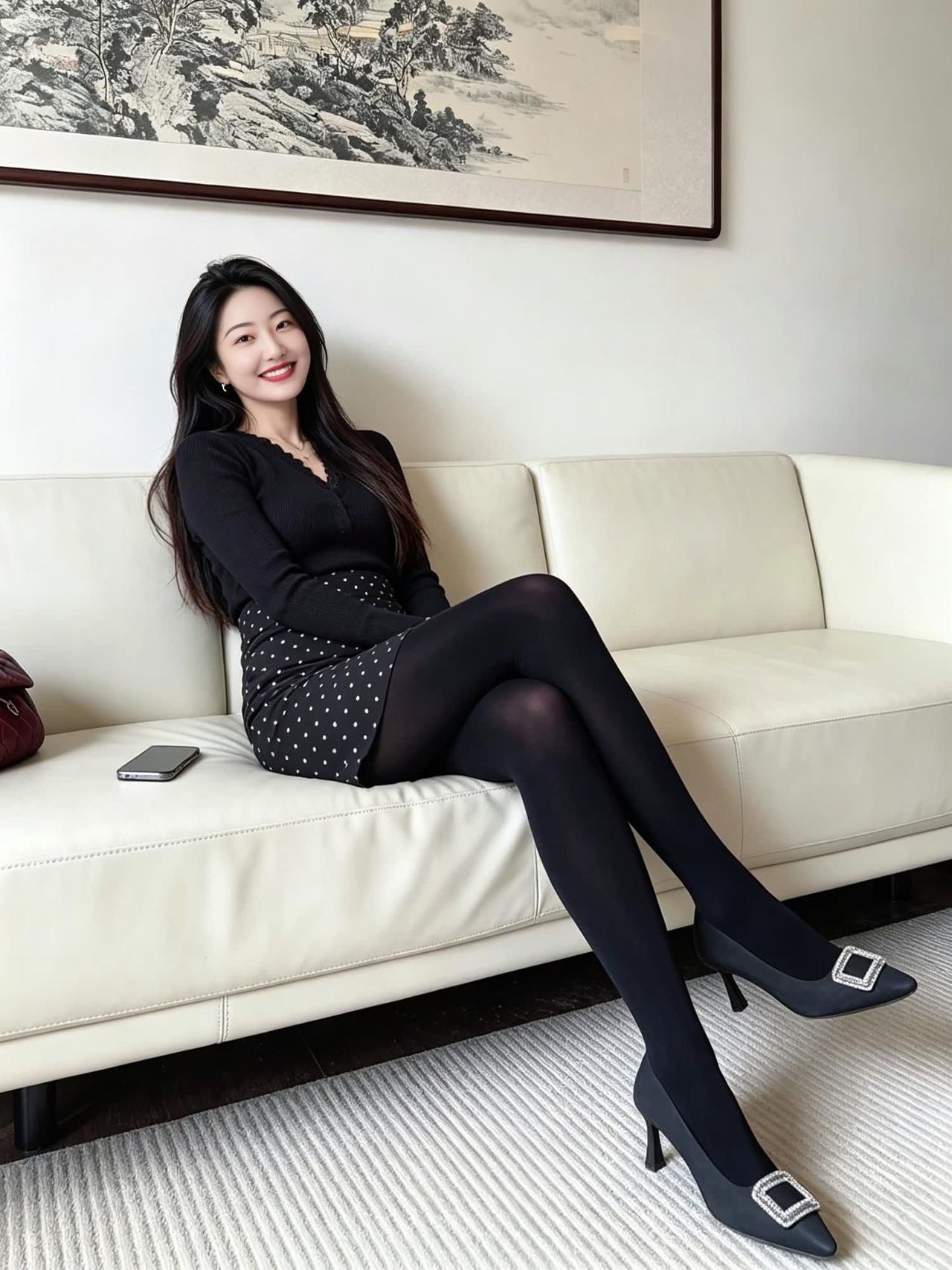 抛开缺点不说，我不是全是优点吗？辣妹穿搭展示慵懒松弛感御姐风细跟高跟鞋太绝了