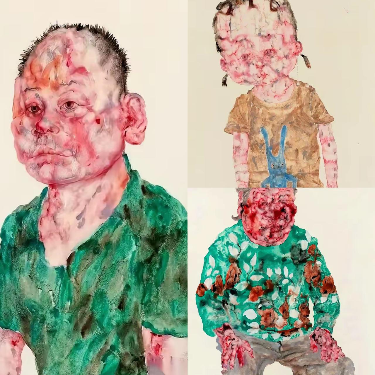 这几天，画家丁荭的画作在网上生生撕出了一道口子。圈内人吹得天花乱坠，说是什么心