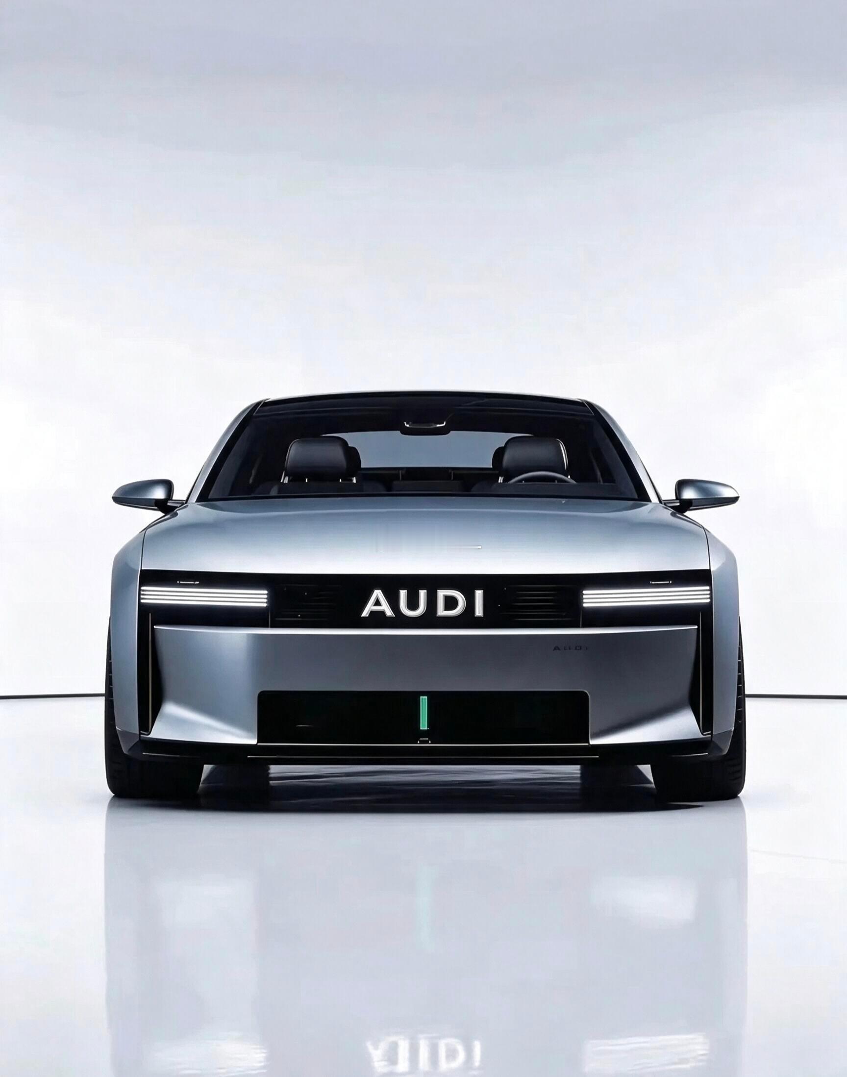 字母标AUDIE8三箱纯电C级轿车这是根据A8概念车设计风格设想的AUDI新能