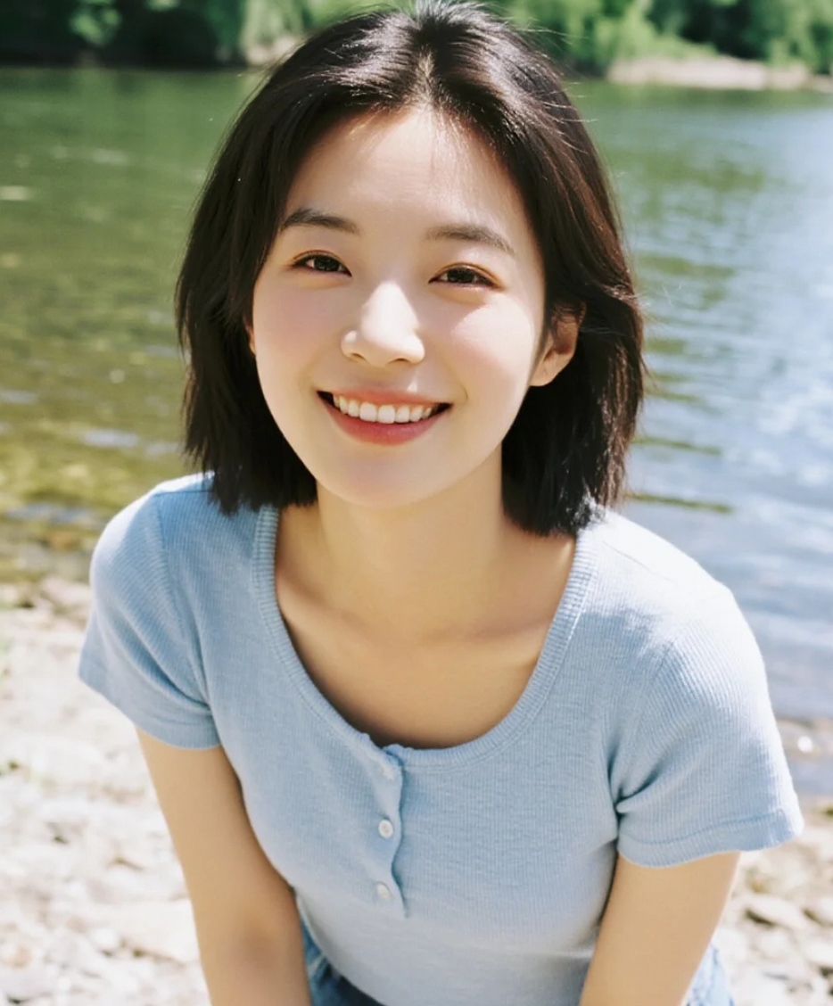 小姐姐的甜美眼神，像棉花糖一样软糯