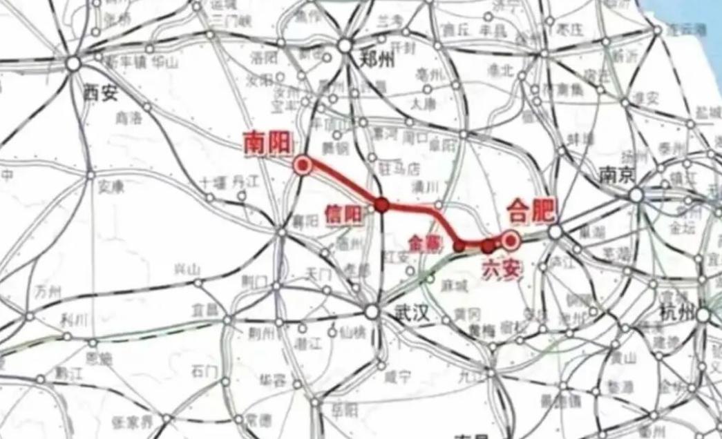 2026年3月，国家发改委批复新建南阳至信阳至合肥铁路项目建议书：515公里、6