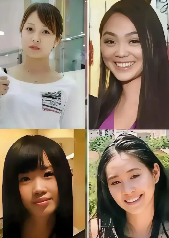 李连杰的女儿们。四个女儿四个样，既不像爹来也不像妈，姐妹之间也没相似之处，不过