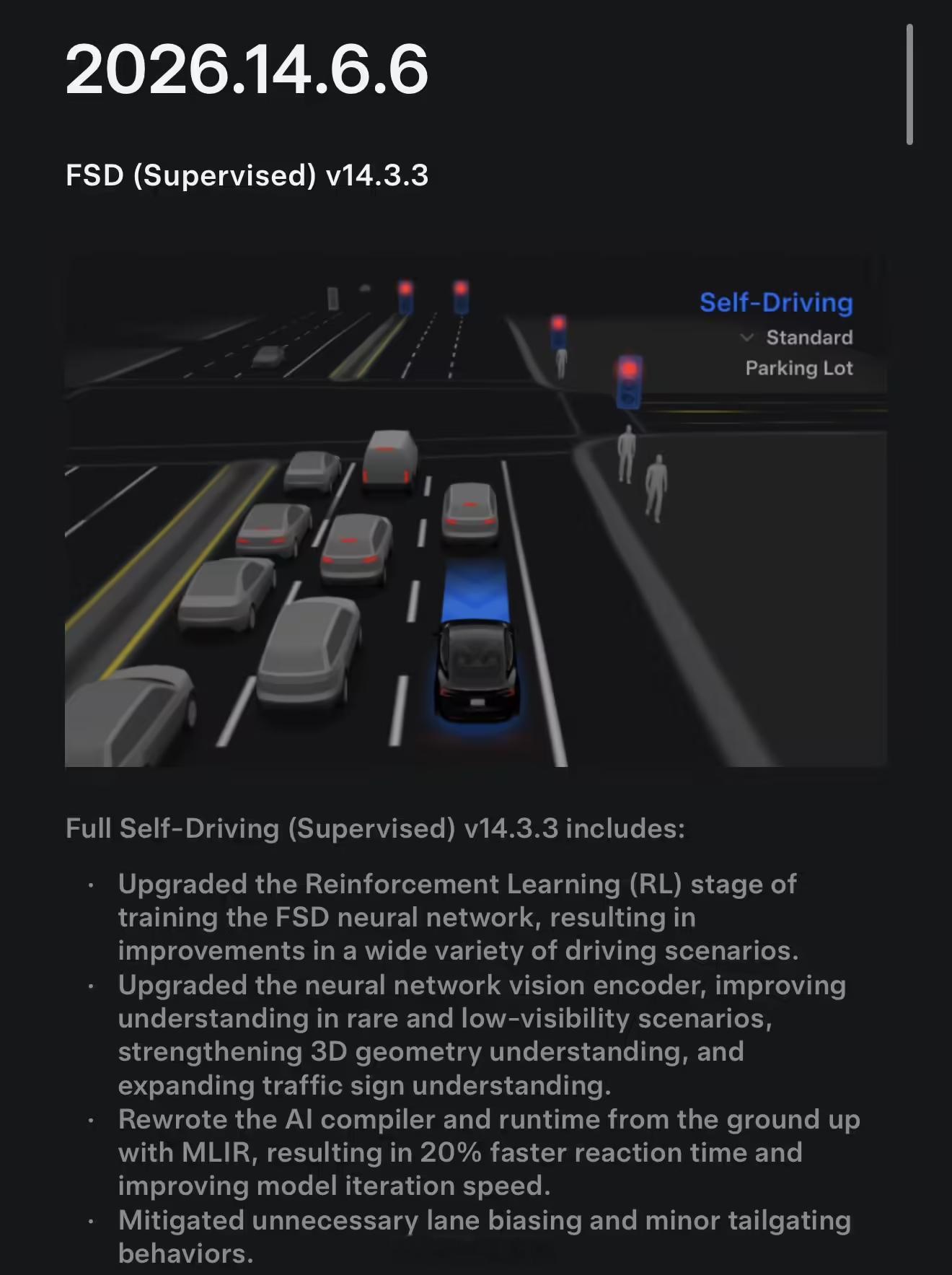 FSDV14终于不再在停车场里磨蹭了，召唤速度翻倍特斯拉刚推了FSDV14.