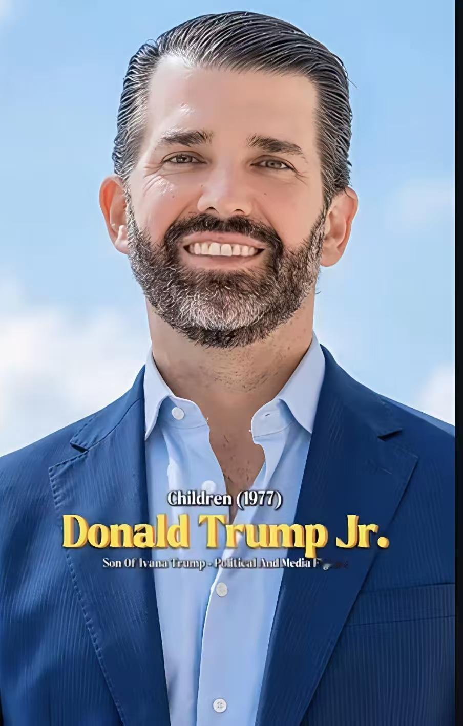 特朗普的大儿子和二儿子。长络腮胡一般有基因遗传的，父亲有儿子也会有，特朗普是没