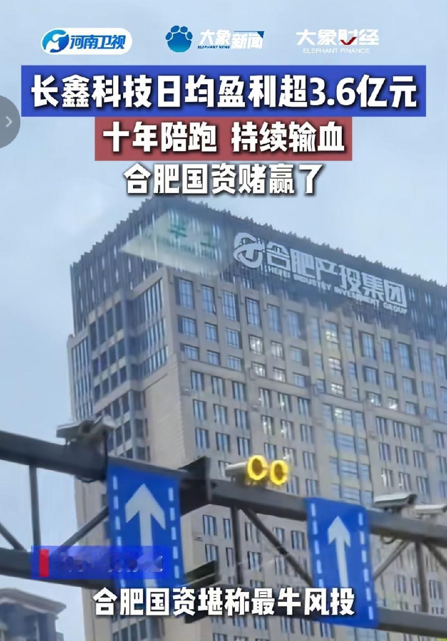 合肥国资又出名了，投长鑫存储赚1万多亿！比之前投京东方赚大发了！据报道测算，投京