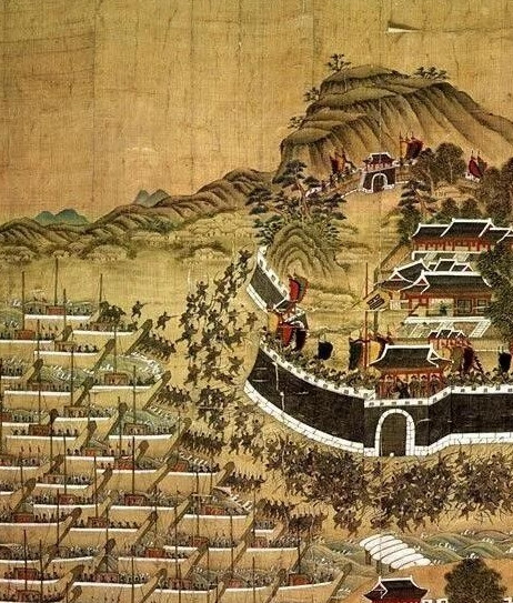 1592年，15万日军突袭朝鲜。朝鲜被打得几乎灭国，便向大明朝求援。这个时候，明