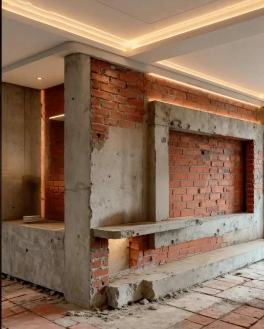 🔥旧房改造大逆袭！红砖水泥房变身轻奢大宅谁能想到，这些高级感拉满的空间，前身
