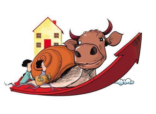 何为牛市？何为慢牛？今天两市涨跌互现。主板微绿，深圳和创业板都收红。