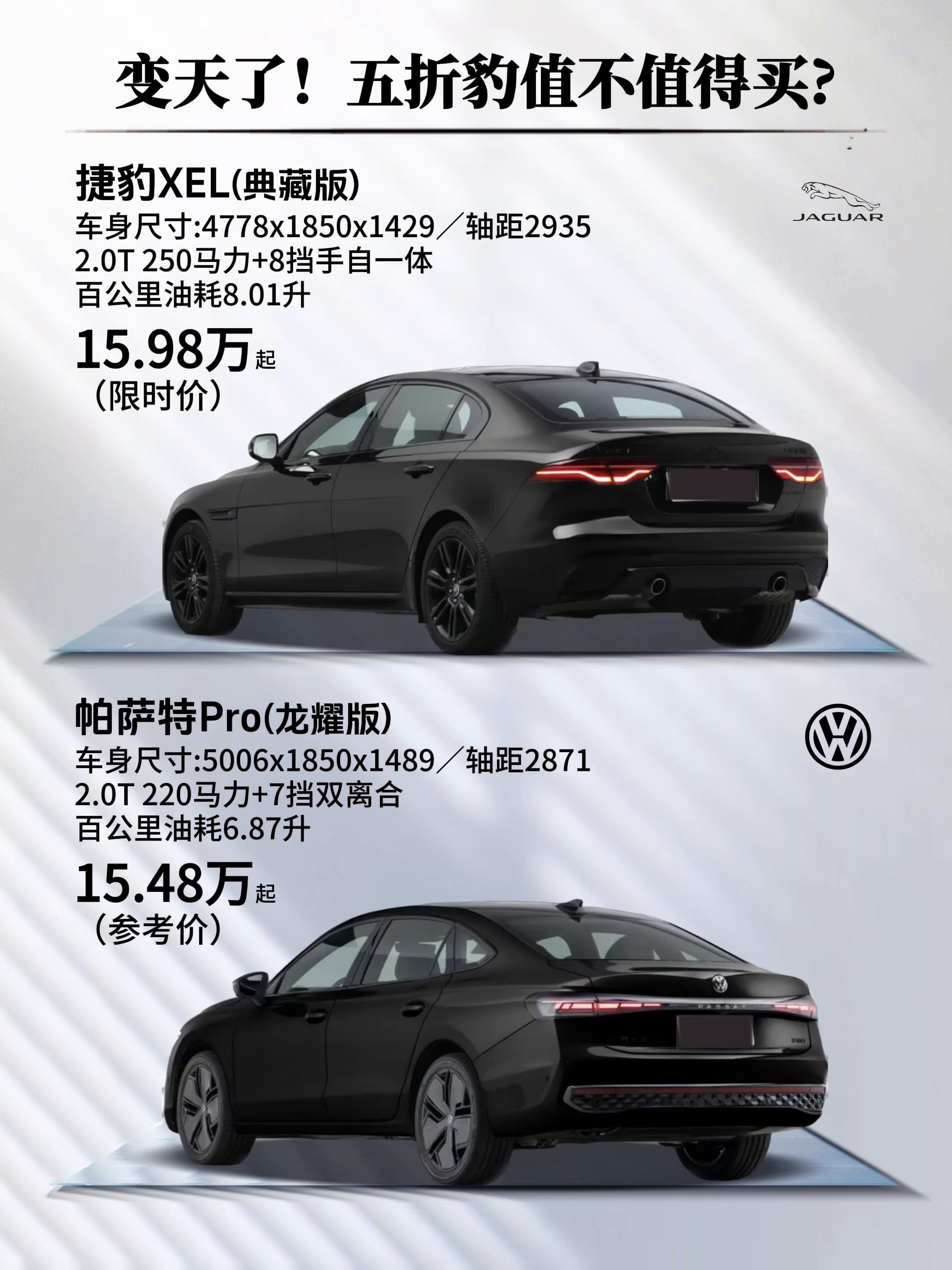 变天了！五折豹值不值得买？·捷豹XEL(典藏版)：车身尺寸：4778x1850