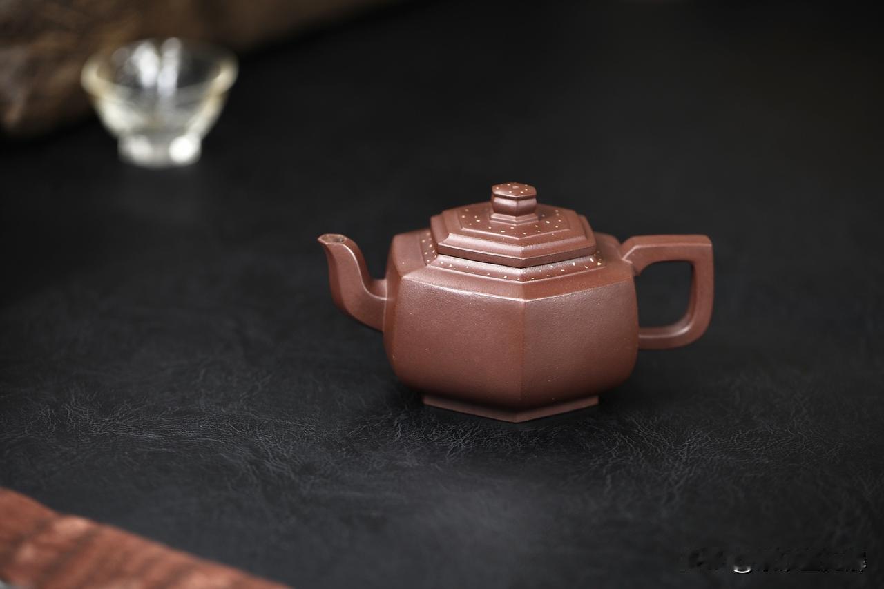 六方雪华｜铺砂装饰｜研高作品｜原矿紫泥｜容量310