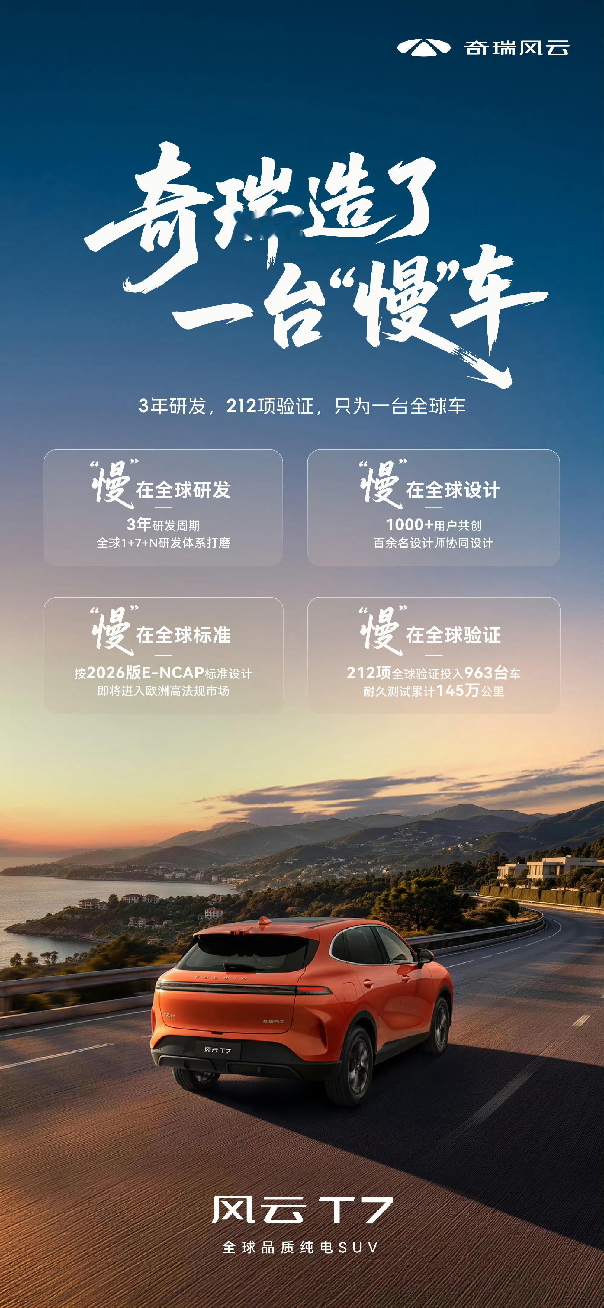 “3年研发、212项验证、145万公里实测”，慢工出细活只为一台全球车，风云T7