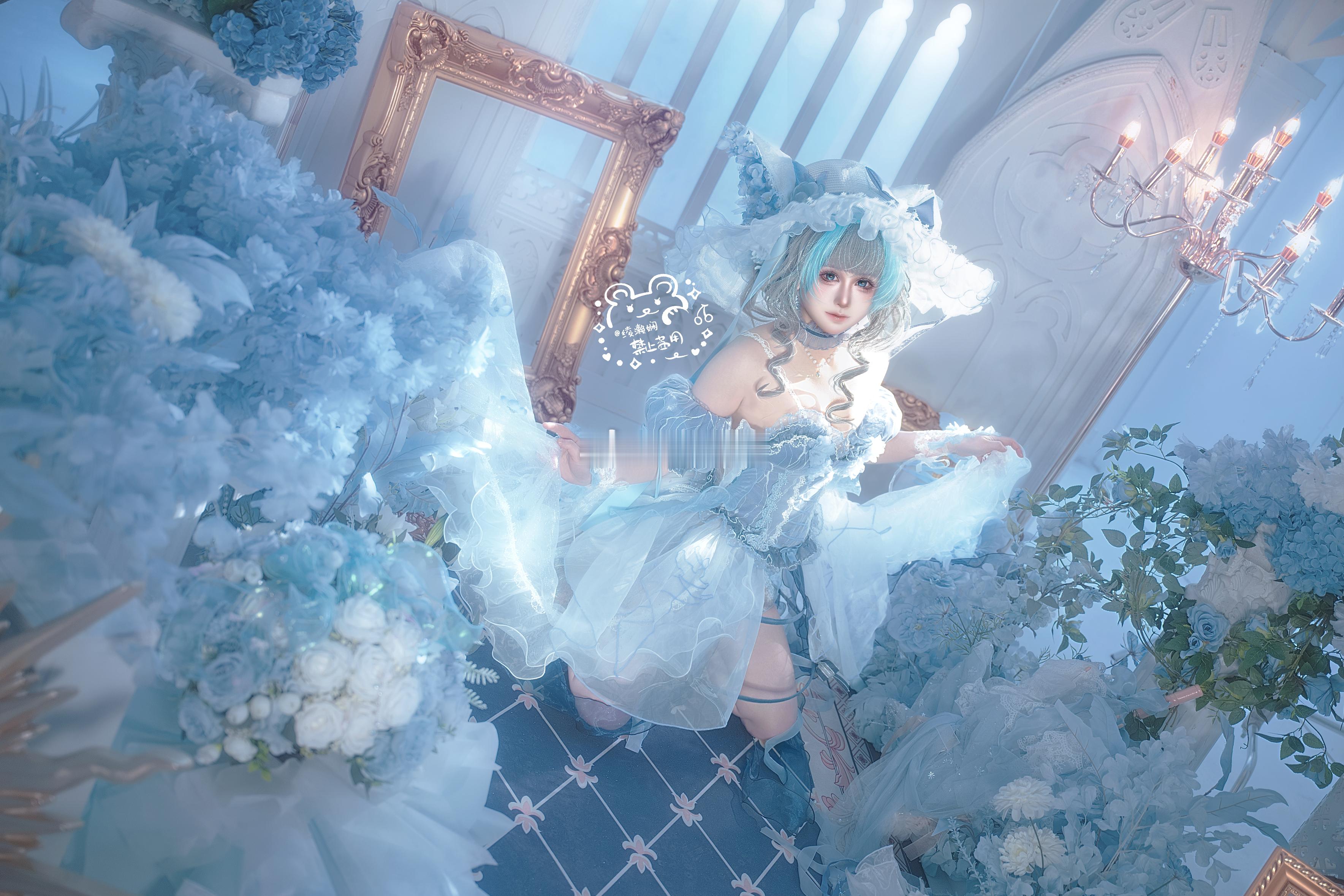 COS碧蓝航线柴郡冰雪礼服废稿cosplay正片❄️亲爱的～我来接你了～❄️出