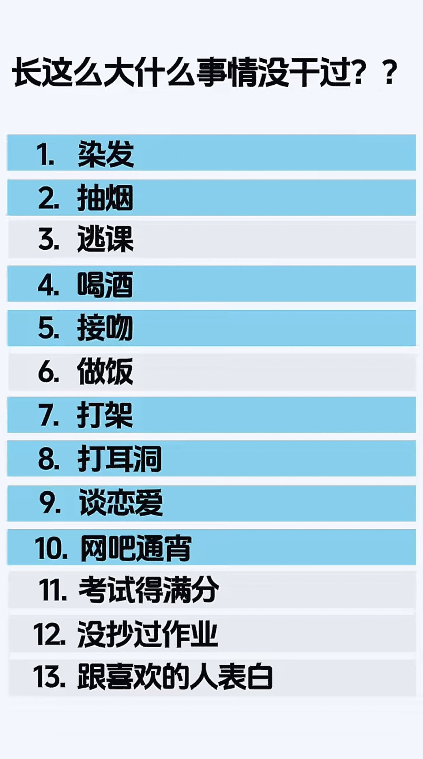 我就一条没干过。[大笑]​​​