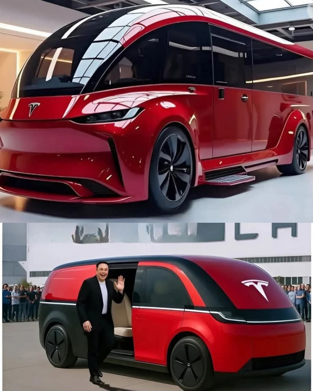 疑似特斯拉MPV，致敬谁？汽场全开电车出海特斯拉或将推出mpv​​​