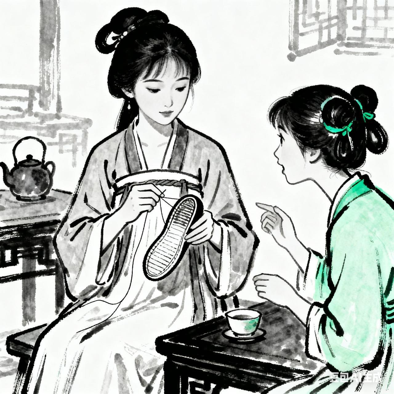 古代夫妻搞笑段子李秀才的妻子莲心纳鞋底时，听丫鬟说先生在茶馆给说书的柳姑娘题