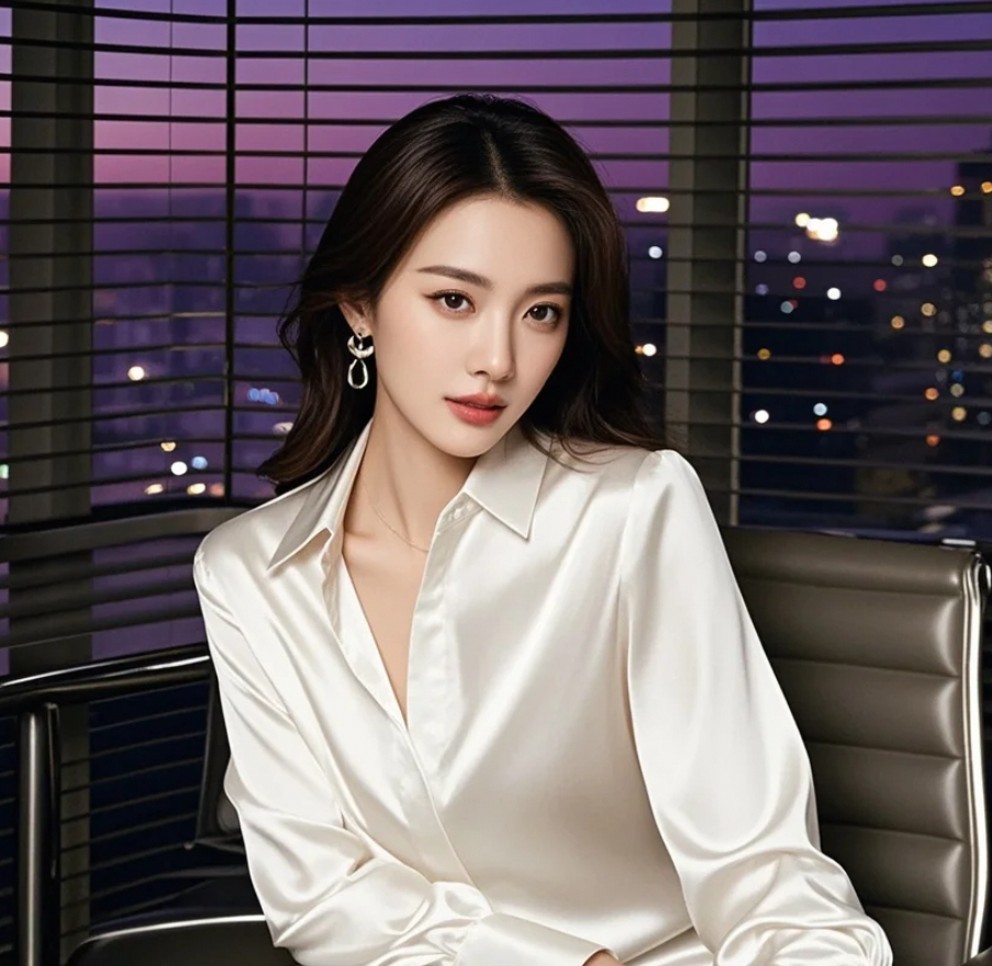 光影交错间，她成了夜色里最美的风景