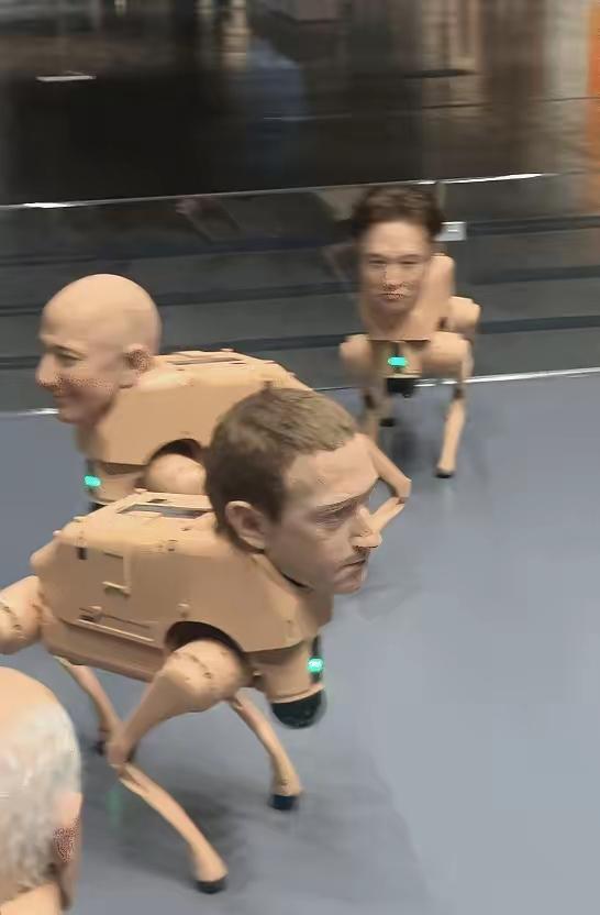 机器人发展真让人惊掉下巴！在2025年巴塞尔迈阿密海滩艺术展上，Beeple的《