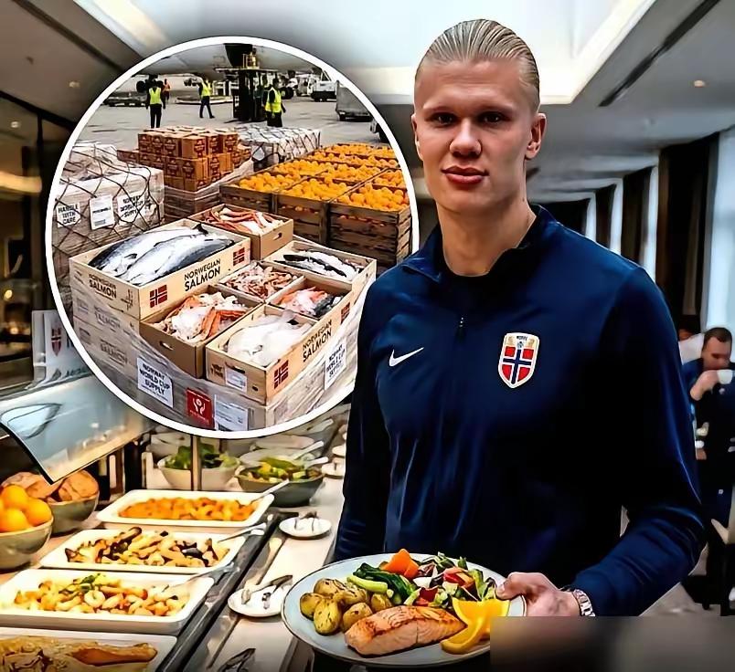 哈兰德征战世界杯从挪威空运数吨食物，相比起某些吃海参的球员，哈兰德这种大牌球星的