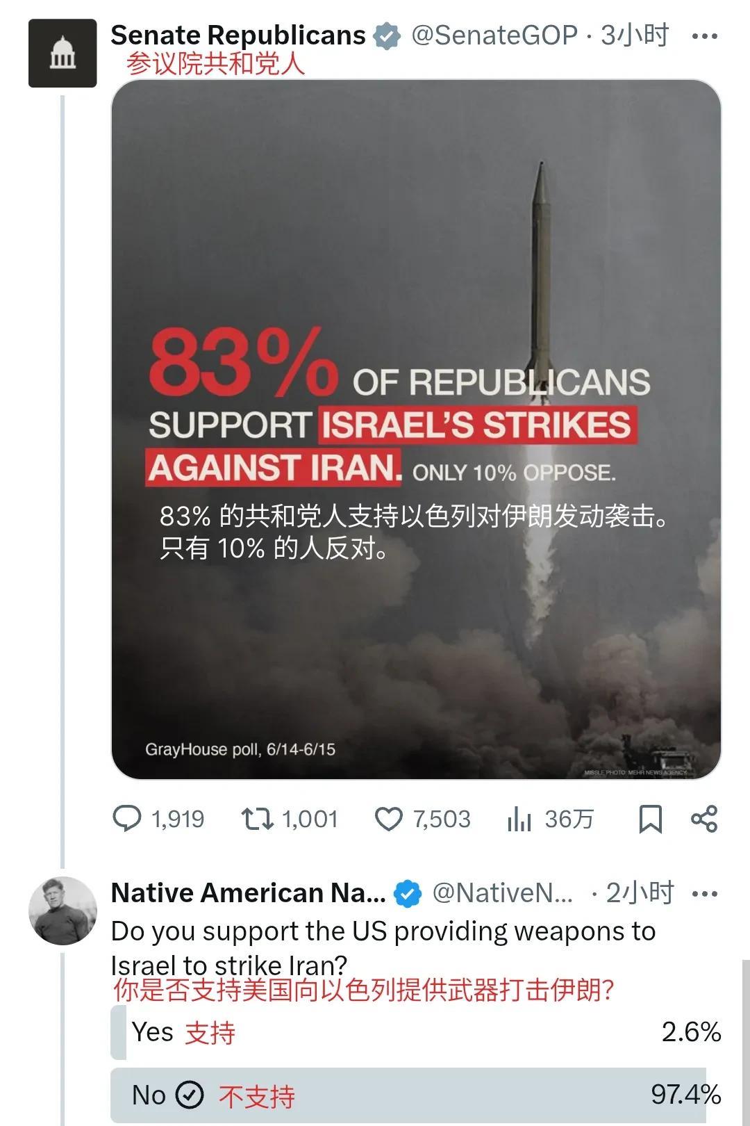 看看截图的美国网友是如何“打脸”他们的参议院官员的！Twitter账号“参议院