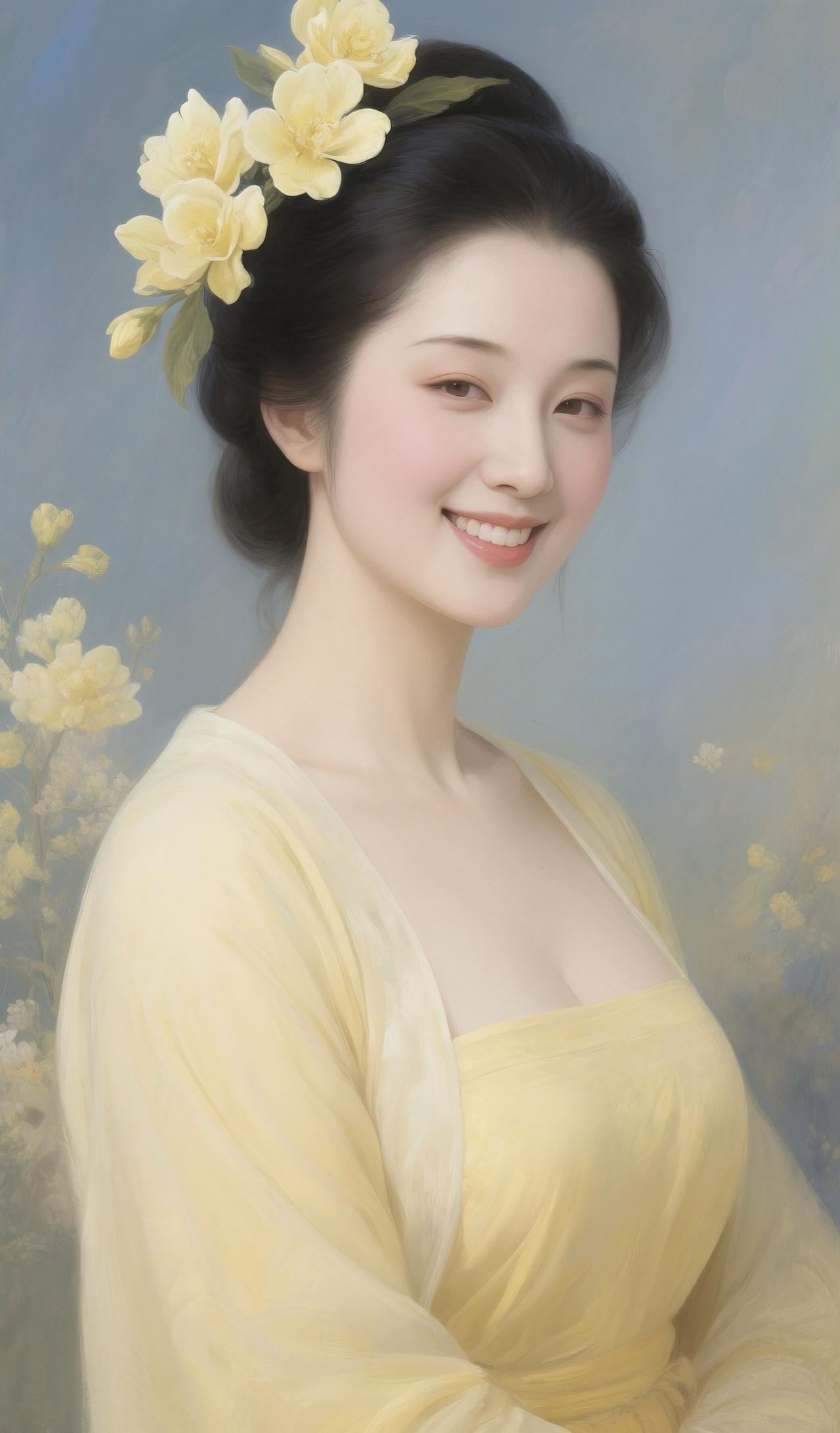 举手投足间皆是画卷里的温润风情，胖得恰到好处，美得不显锋芒胖古风