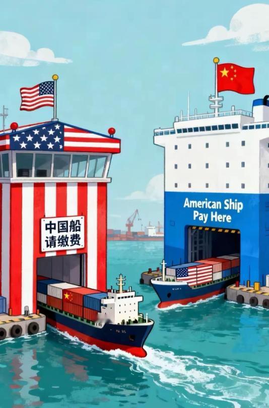 ☁又现阳谋，中美准备互征的港口费，很多人都会认为中国吃亏，因为中国造船量已
