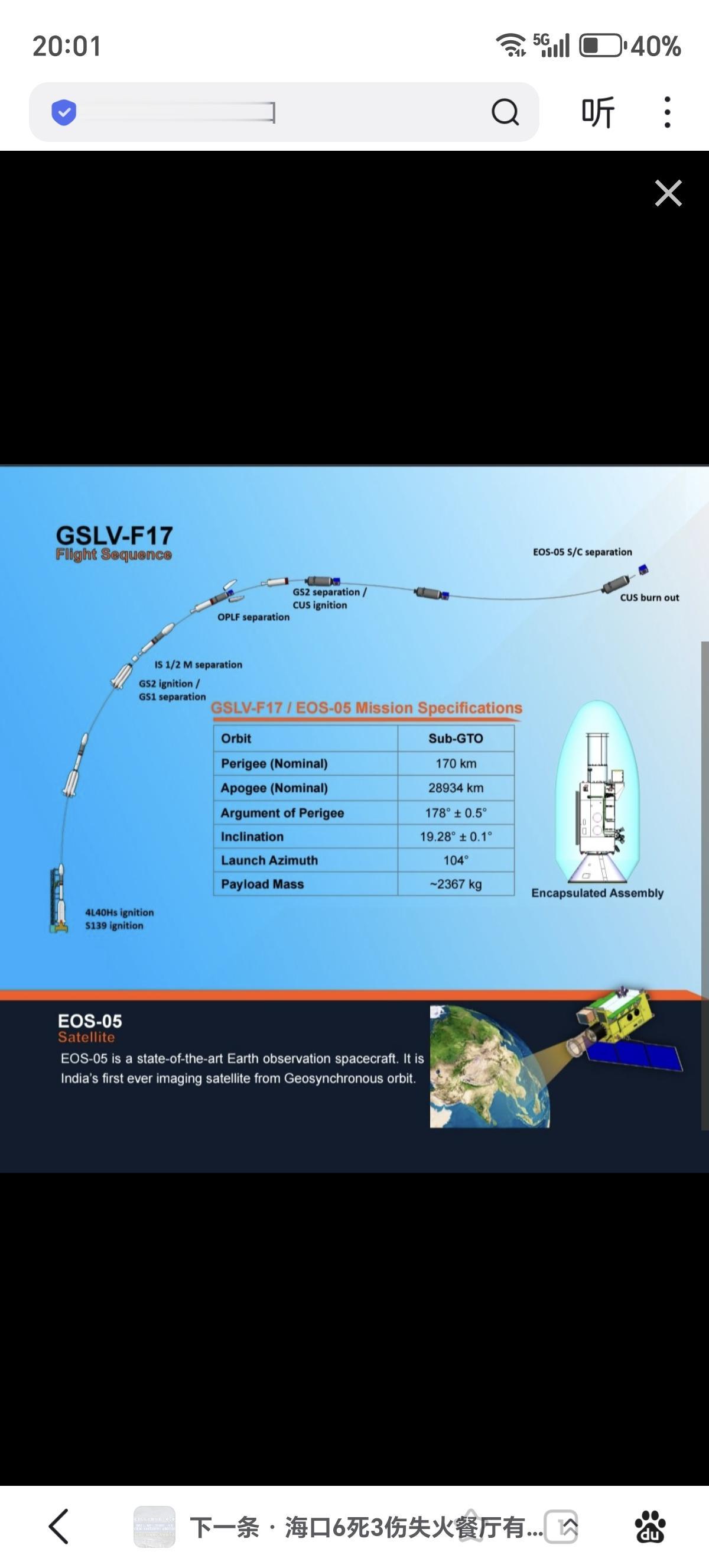 在经历了多次重大失败之后，印度空间研究组织(ISRO)的GSLV-F17