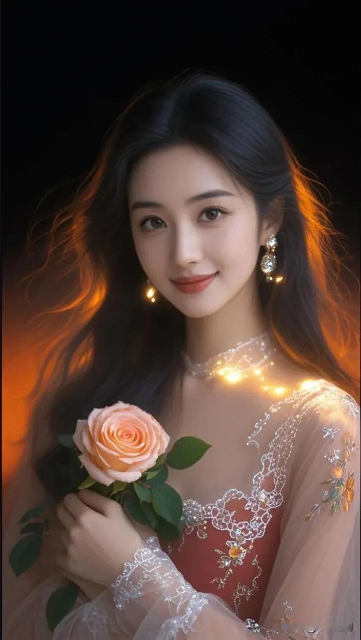 柔粉玫瑰与蕾丝纱裙撞个满怀，温柔是藏在眉眼间的浪漫🌹粉雾玫瑰吊带裙温柔风蕾