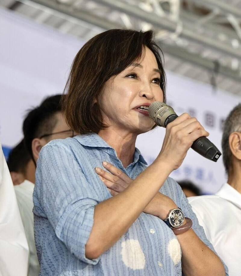 国民党内部对蓝营版本军购金额产生分歧，高雄市长参选人柯志恩日前在党团大会前，向党