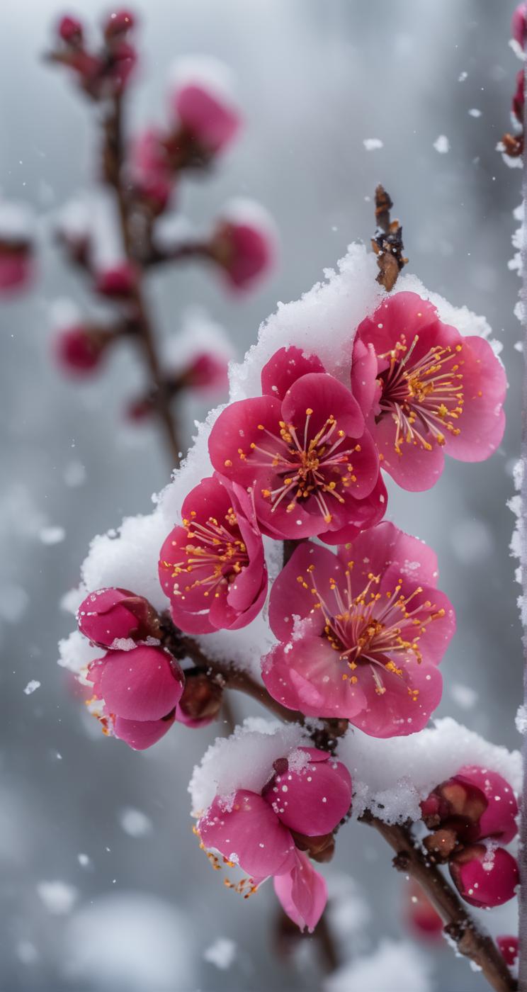 我的创意下联可以是：1、雪染梅花梅染雪🤛春迎柳色柳迎春。2、雪染梅花梅